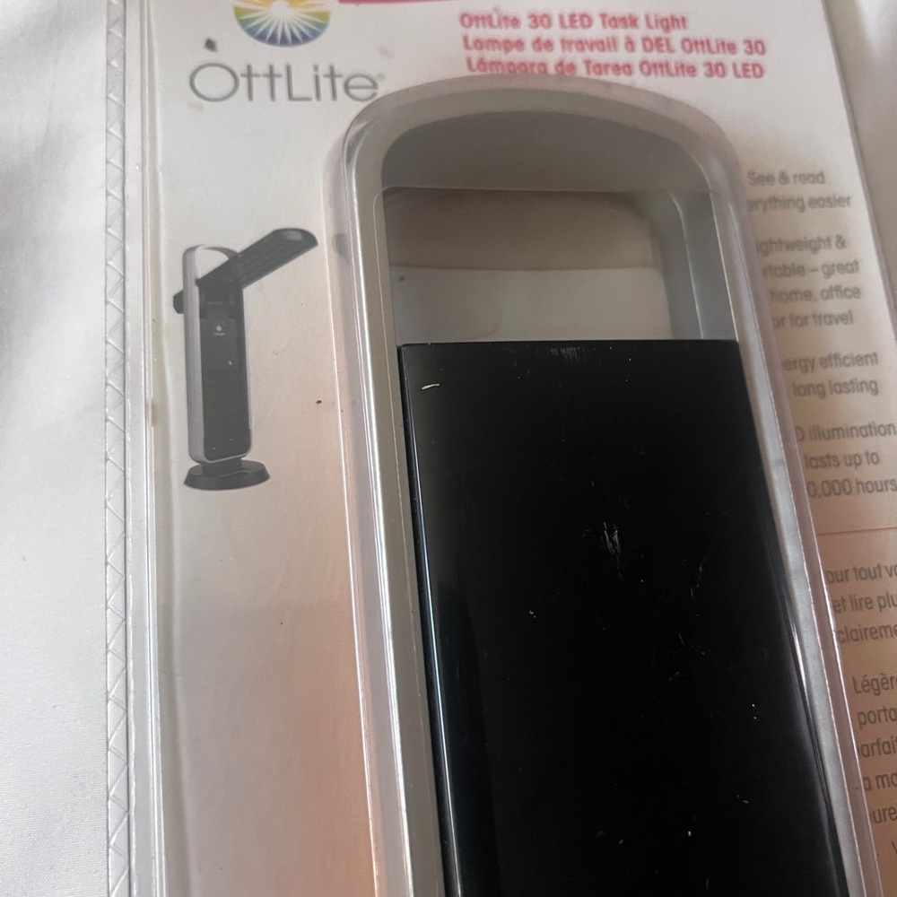 OttLite 30 LED Task Light Folding in Black and Silver - Picture 5 of 6